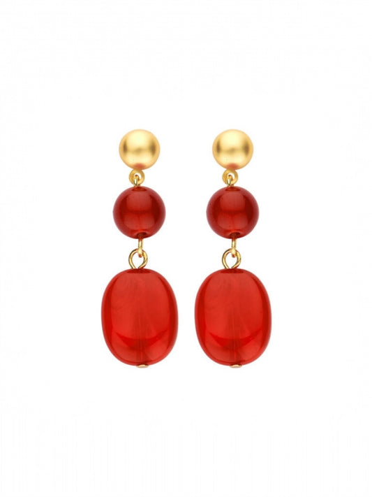 Les Cordes - DENNE oorbellen rood