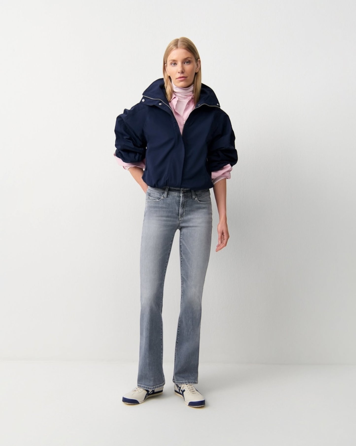 CAMBIO Paris Flared Jeans Grijs – HR Superstretch Denim