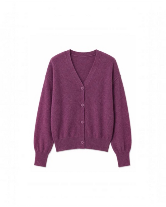 TWNS The Label Aspen cardigan wijnrood – zachte gebreide damesvest