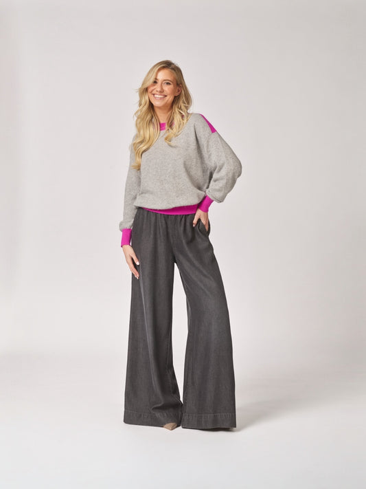 LALOTTI - pull GIGA grey purple