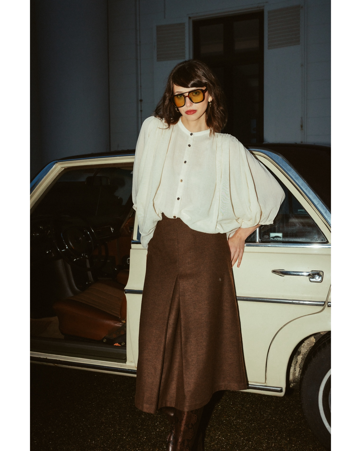 More Than That Lily midi rok - Bruin