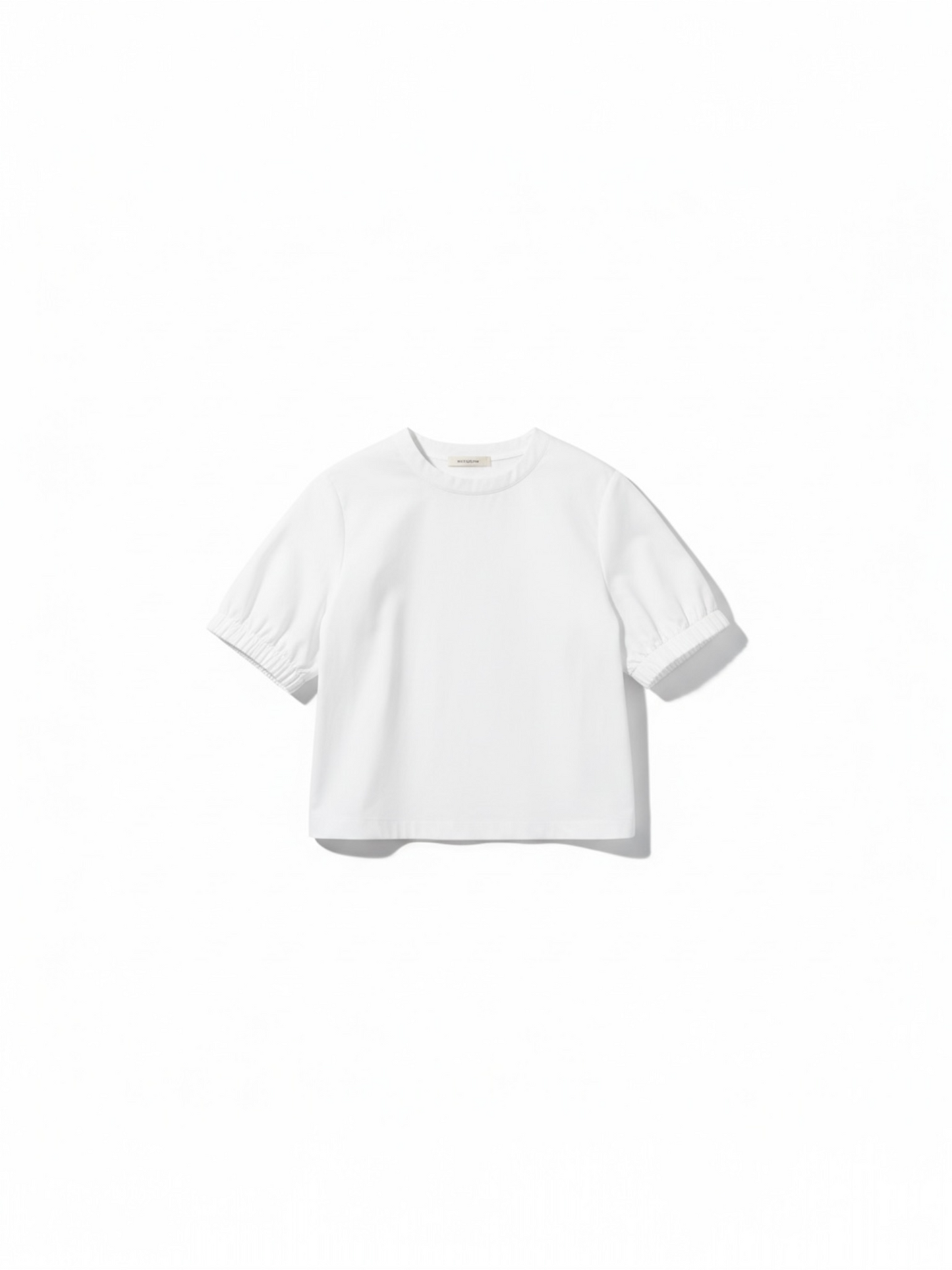 Lalotti - POMELINE bloes met elastisch mouwdétail - white