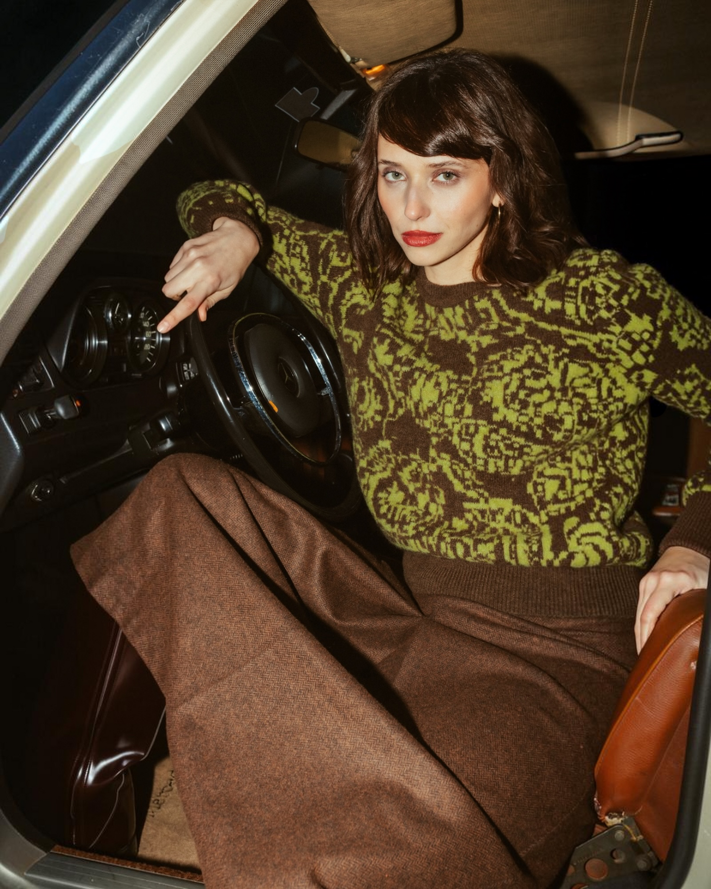 More Than That Lily midi rok - Bruin