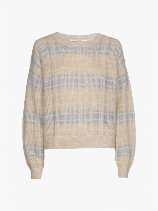 Xandres - ADIRA pull met ruitjesmotief