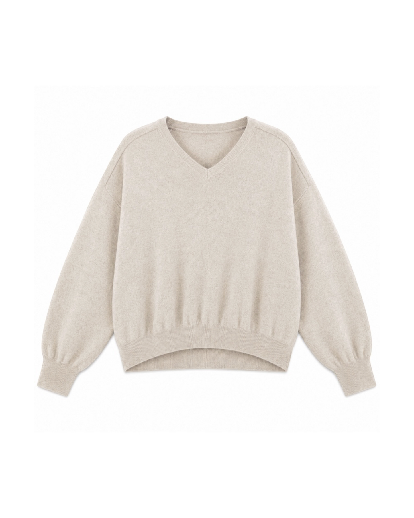 TWNS THE LABEL Salida Pullover Beige | Zachte V-hals Trui Dames