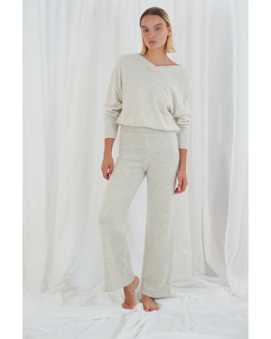 TWNS THE LABEL Salida Pullover Beige | Zachte V-hals Trui Dames