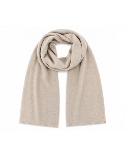TWNS THE LABEL Vail Sjaal Beige | Luxe Raccoon Blend Dames