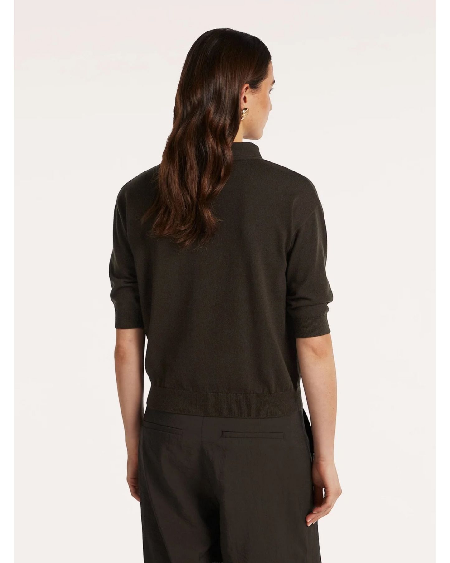 Beaumont Frankie Pullover Donkerbruin – Fijngebreide Trui in Wol & Biologisch Katoen