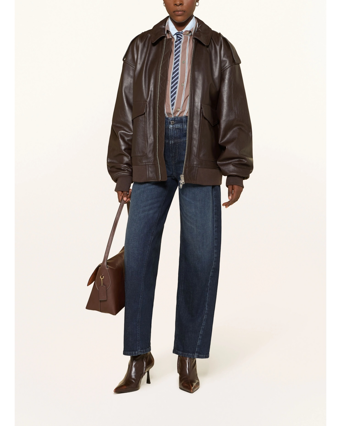 Cambio Ornella Jeans Blue Overdye – High Waist Barrel Leg Denim
