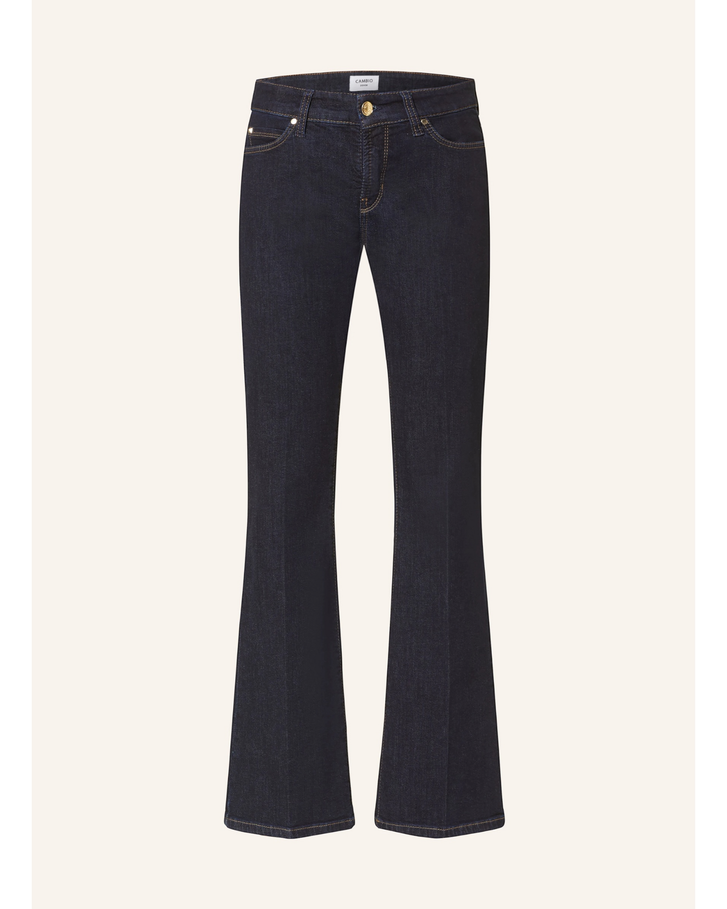 Cambio Paris Flared Jeans Modern Rinsed – Donkerblauwe Flared Jeans