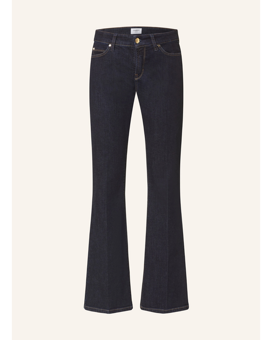 Cambio Paris Flared Jeans Modern Rinsed – Donkerblauwe Flared Jeans