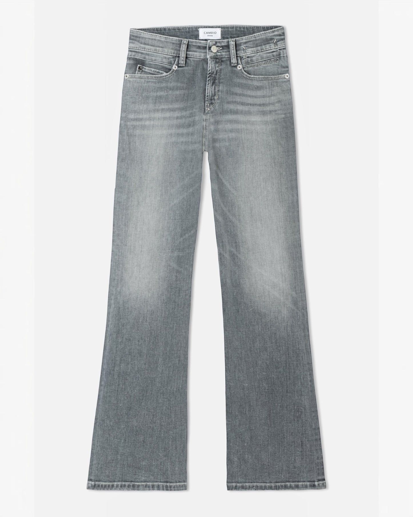 CAMBIO Paris Flared Jeans Grijs – HR Superstretch Denim