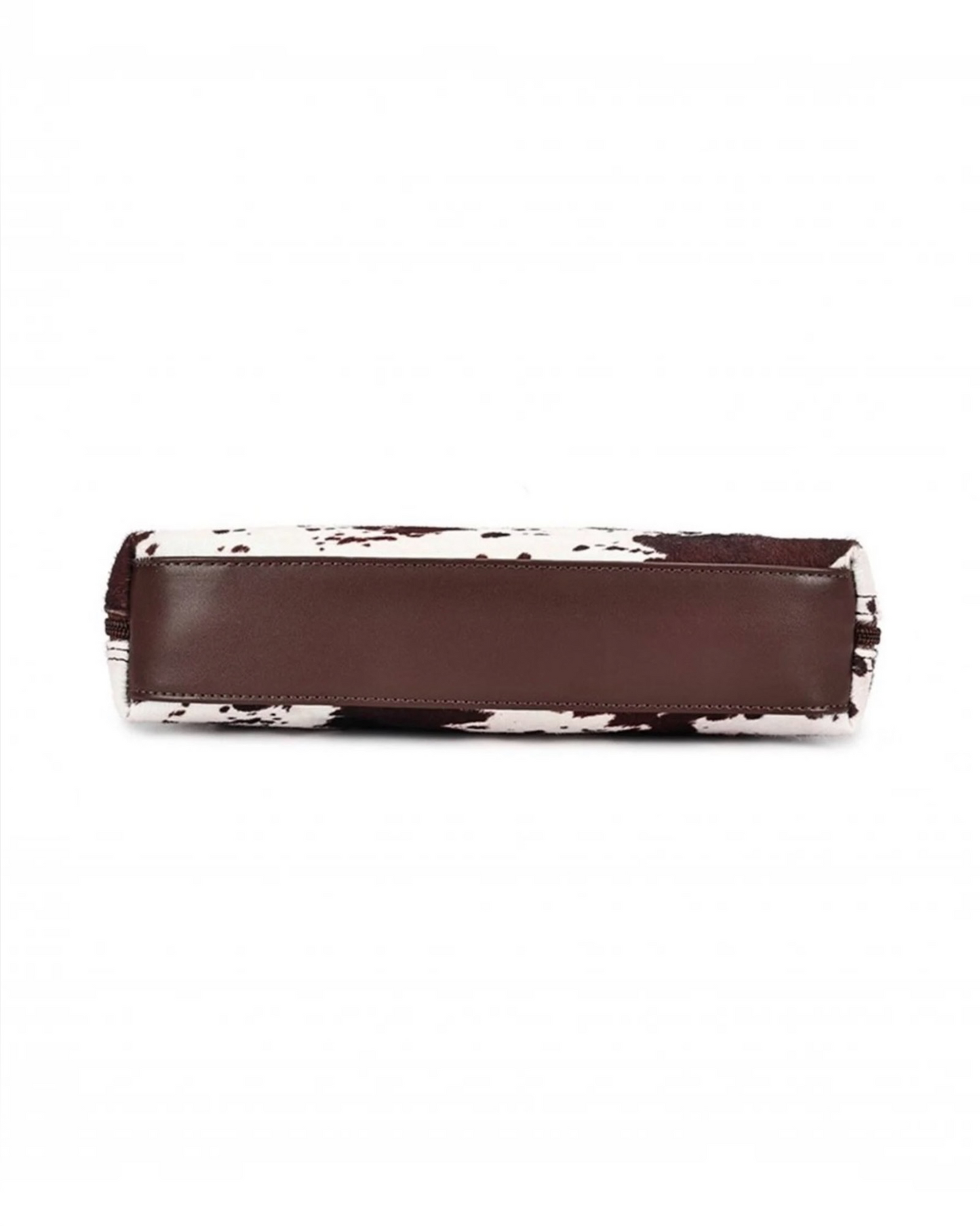 Bruine baguette schoudertas met koeienprint | Trendy damestas in kunstleer