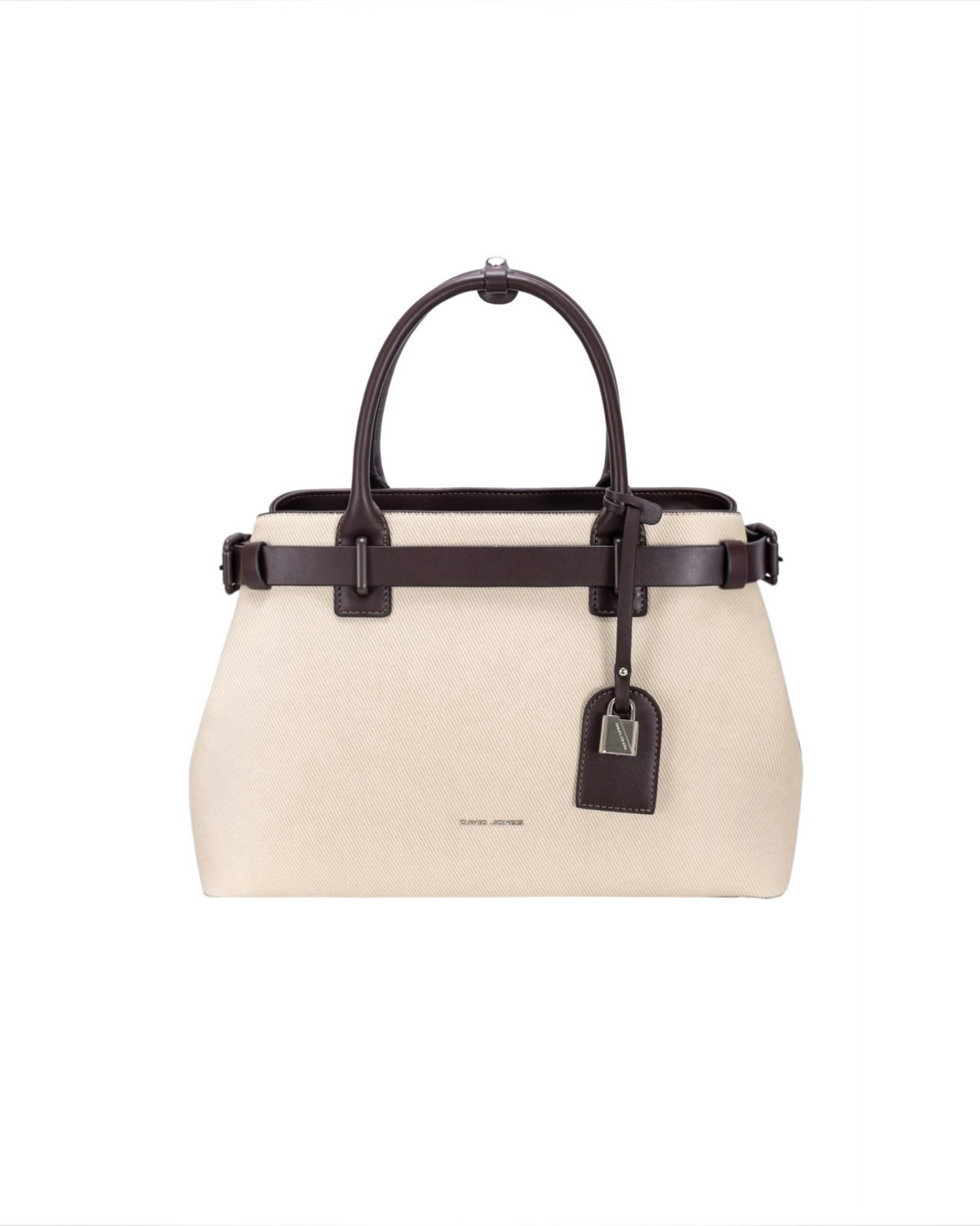 David Jones handtas | Ruime damestas in kunstleer beige
