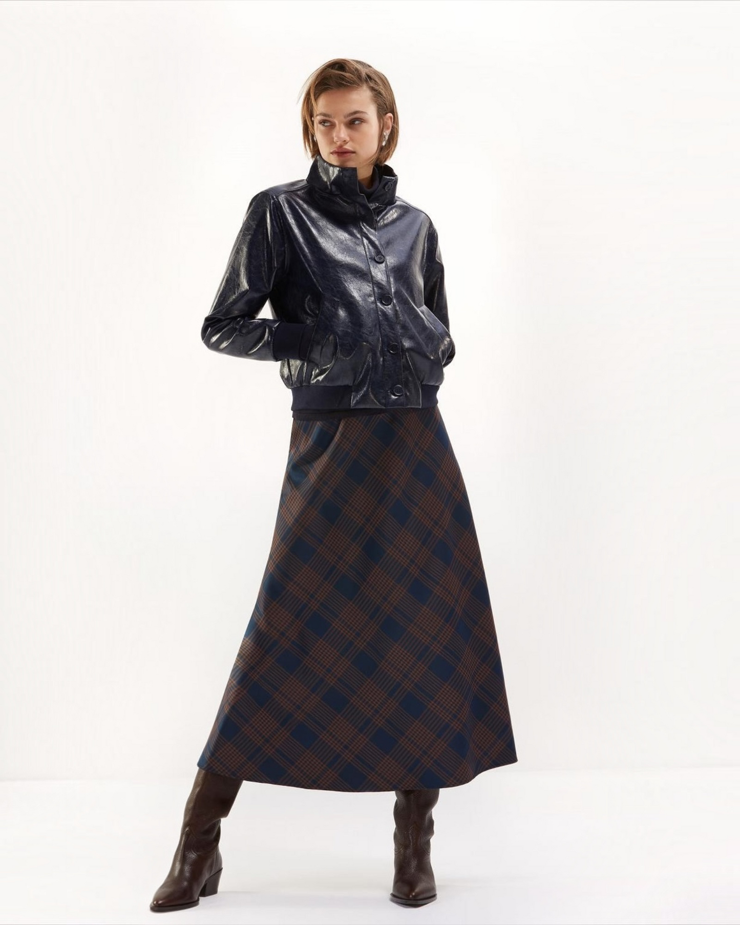 Senso Alora Vest Night in Ecoleder | Donkerblauwe Damesvest | Isabelle Fashion
