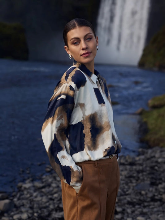 Nukus - Bloes NOERIA sand/navy