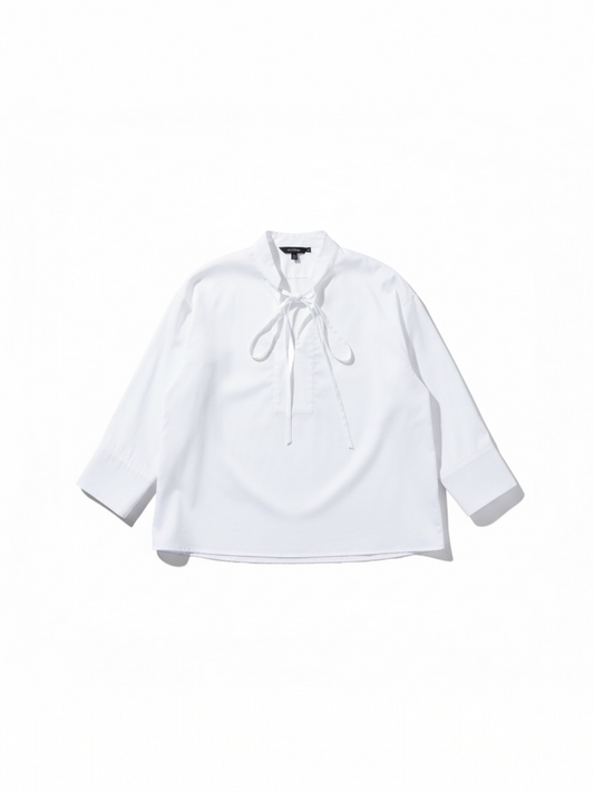 Lalotti - ORPHELIE oversized hemd met strikdétail - white