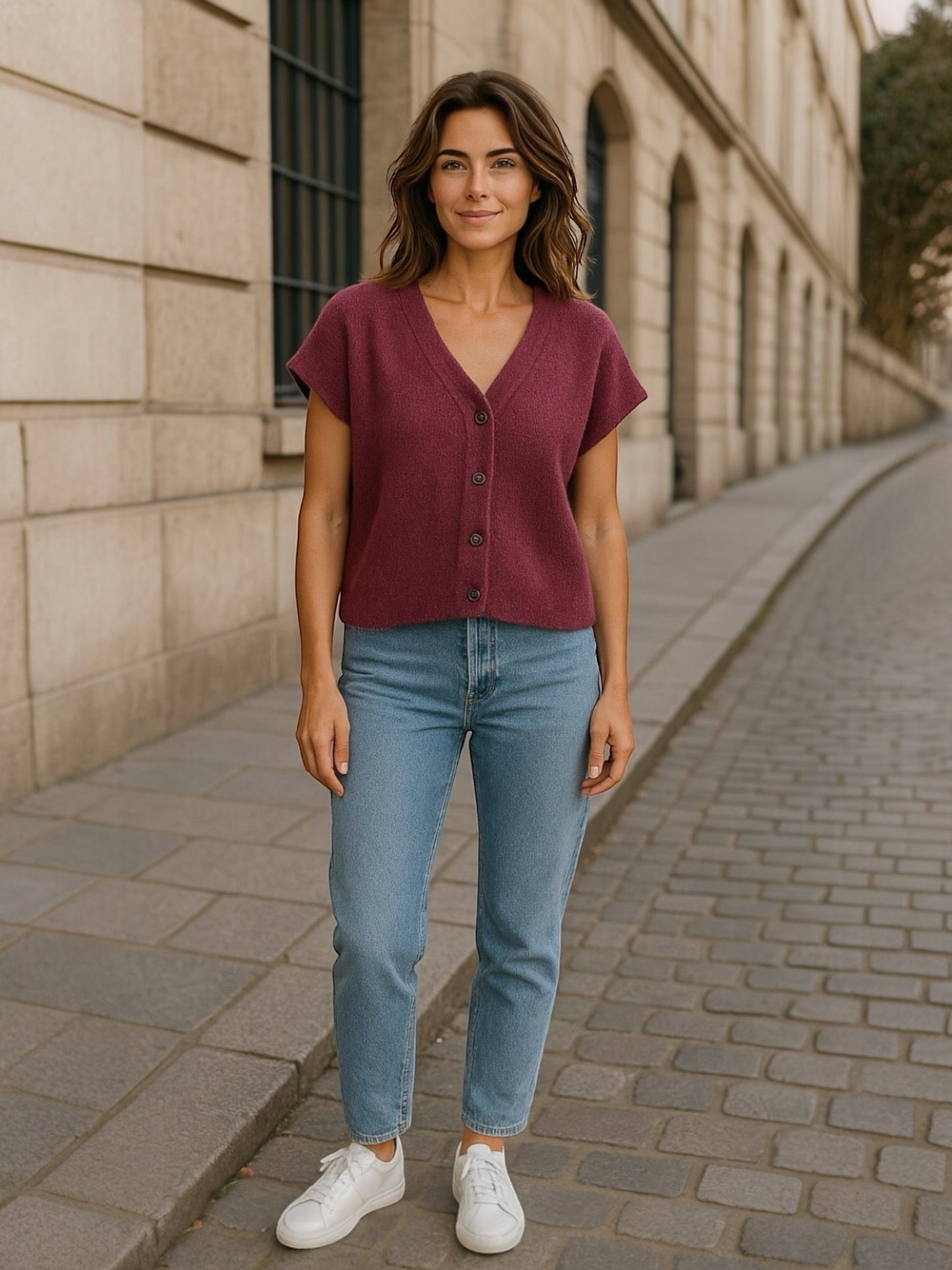 Mouwloze gilet FELIZ nightshade - Bonita Avenue