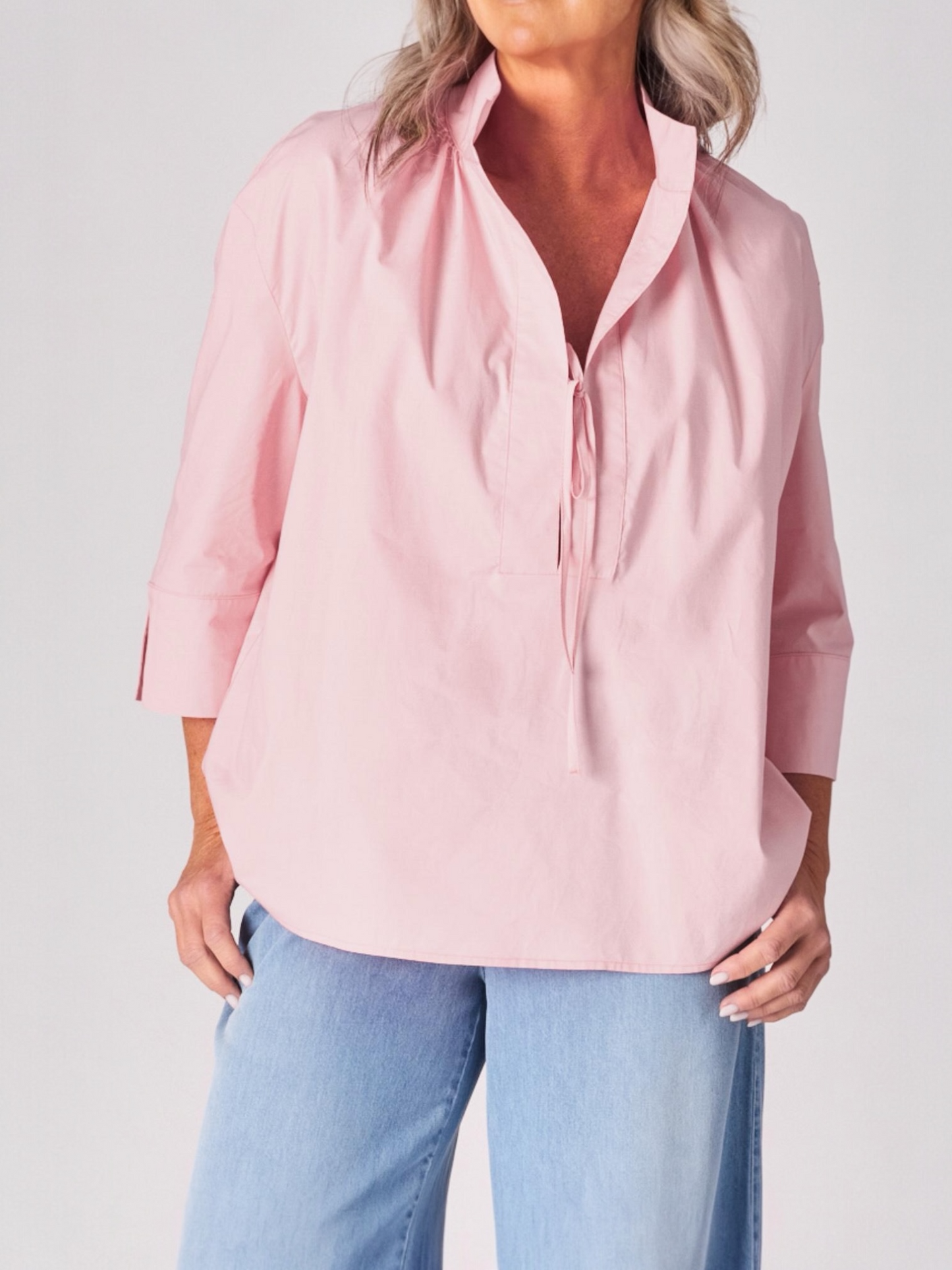 Lalotti - ORPHELIE oversized hemd met strikdétail - blush pink