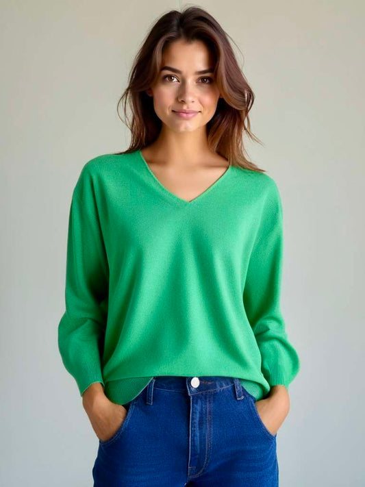 Pull SAM v-hals (grass) - Bonita Avenue