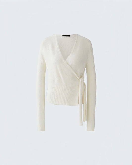 Oui wikkelvest Gardenia – dames trui met striklint