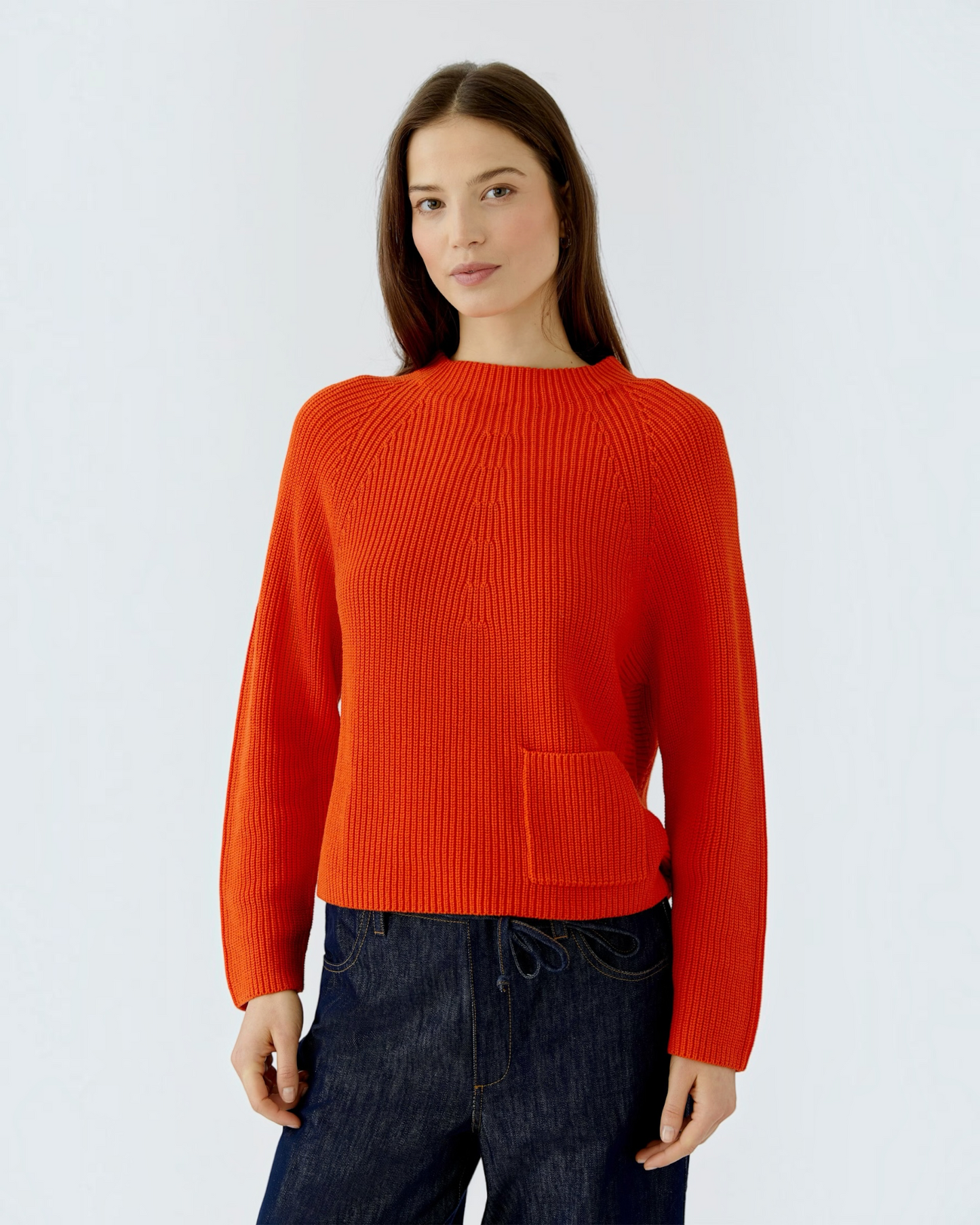 Oui RIYA dames pull oranje – 100% katoen