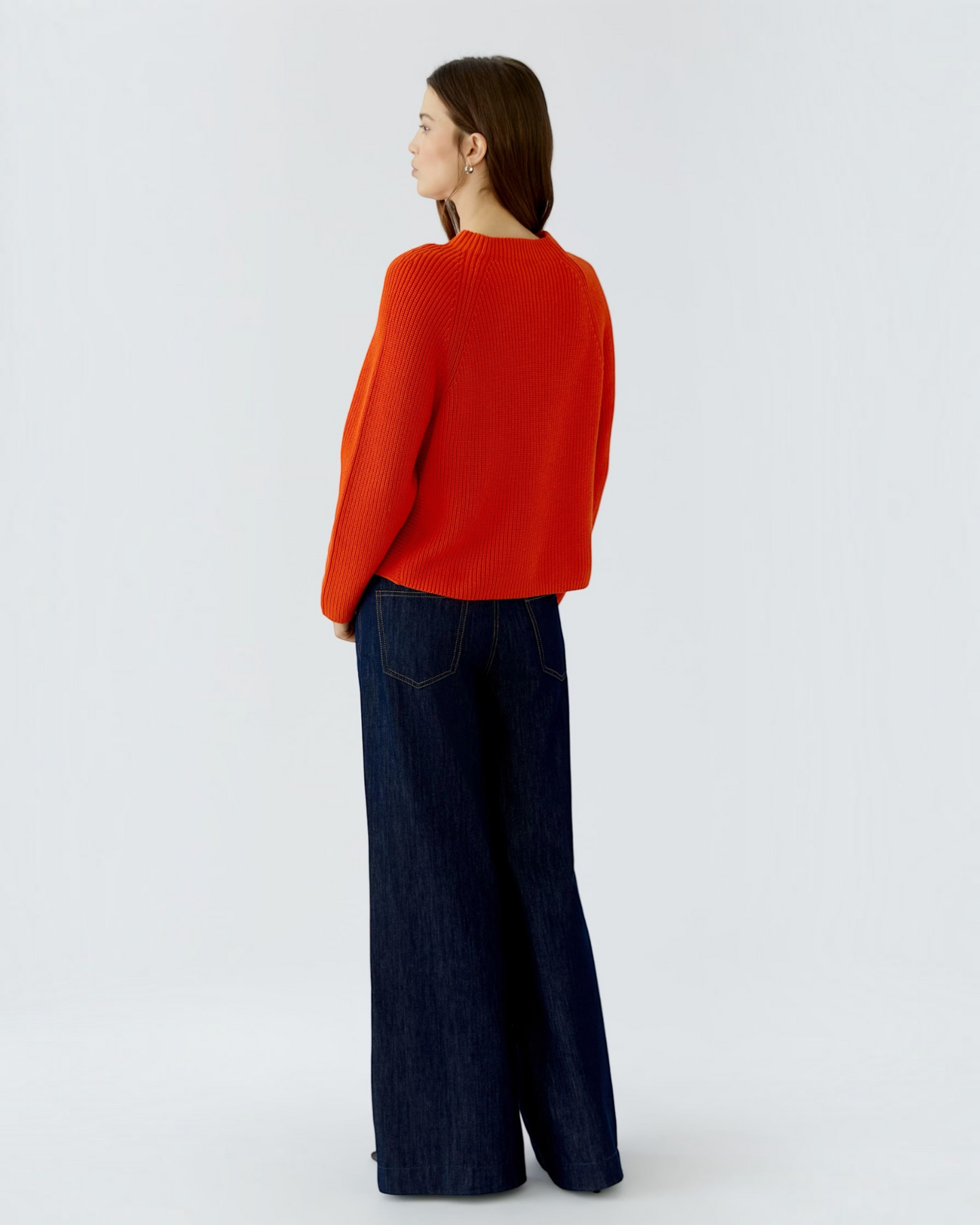 Oui RIYA dames pull oranje – 100% katoen