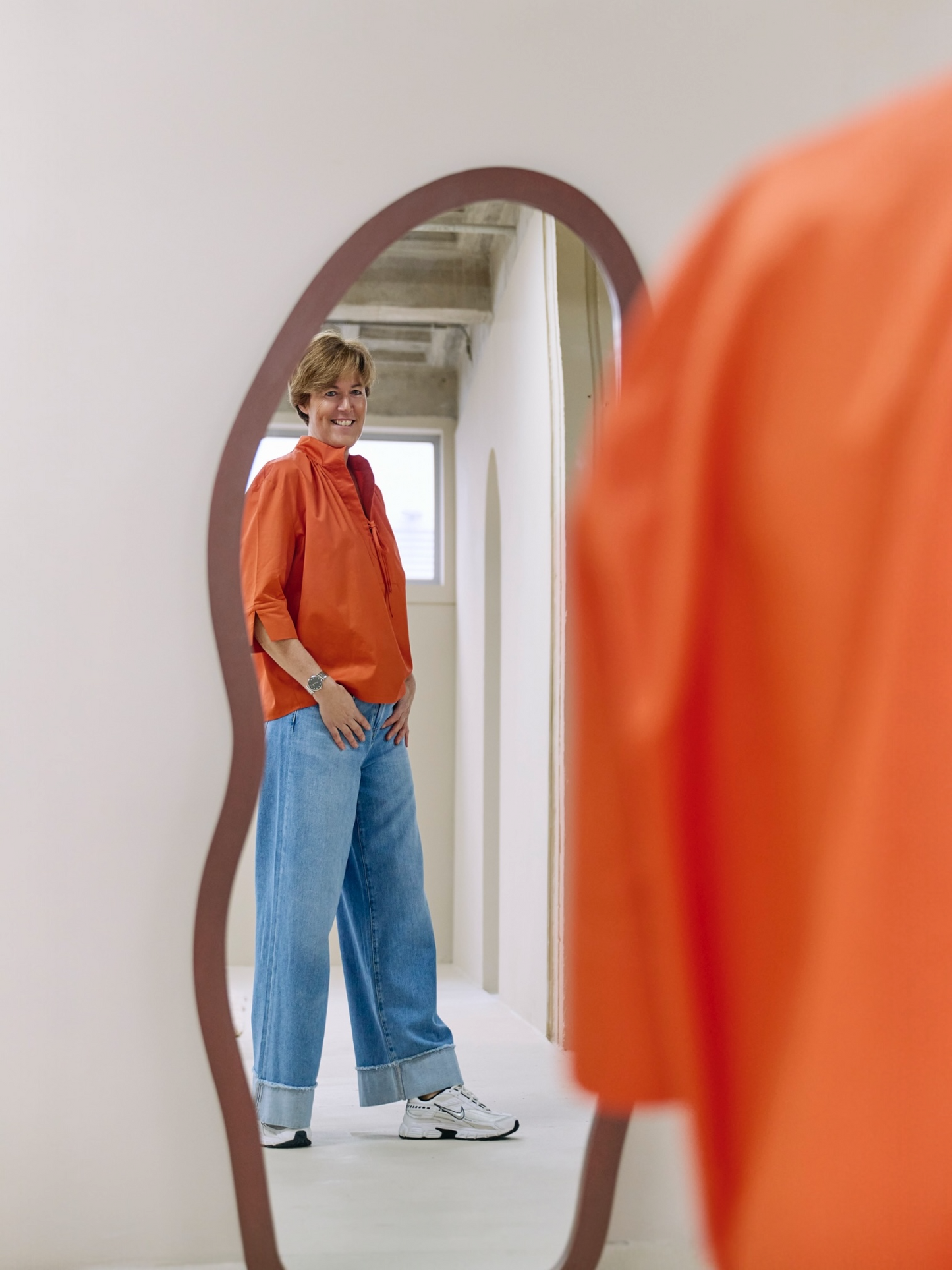 Lalotti - ORPHELIE oversized hemd met strikdétail - burnt orange