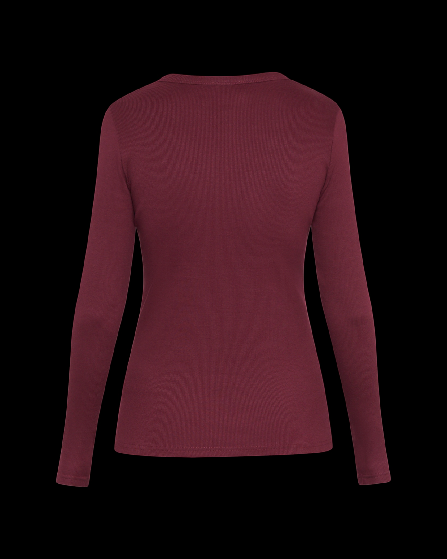 Sisters Point EIKE-LS Bordeaux T-shirt met Lange Mouwen