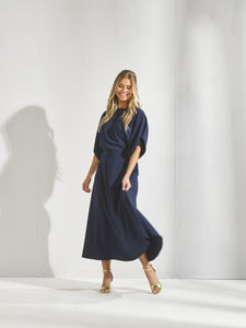 Lange jurk LIVIA navy - Lalotti