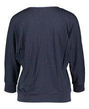 Afbeelding in Gallery-weergave laden, Donkerblauwe t-shirt 3/4 mouwen SEVILE - Gigue
