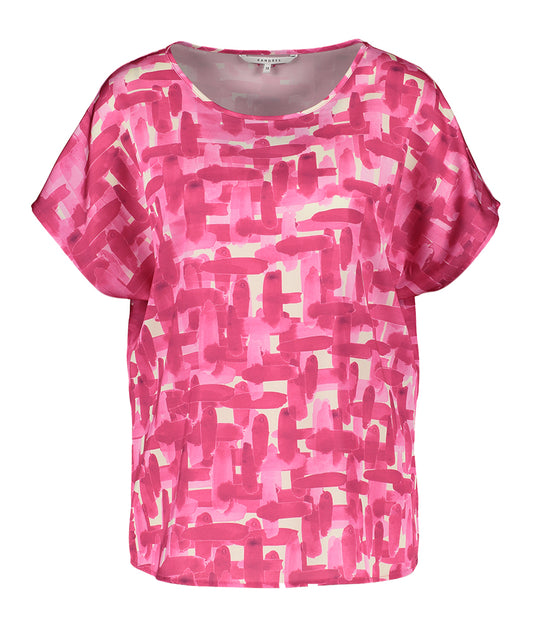 Roze blouse met korte mouw Handin - Xandres