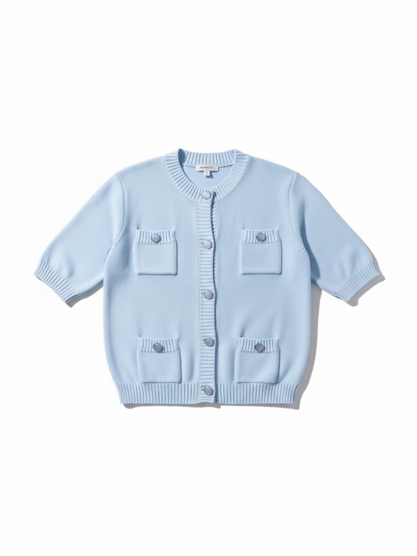 Oui - gilet lichtblauw met knopen