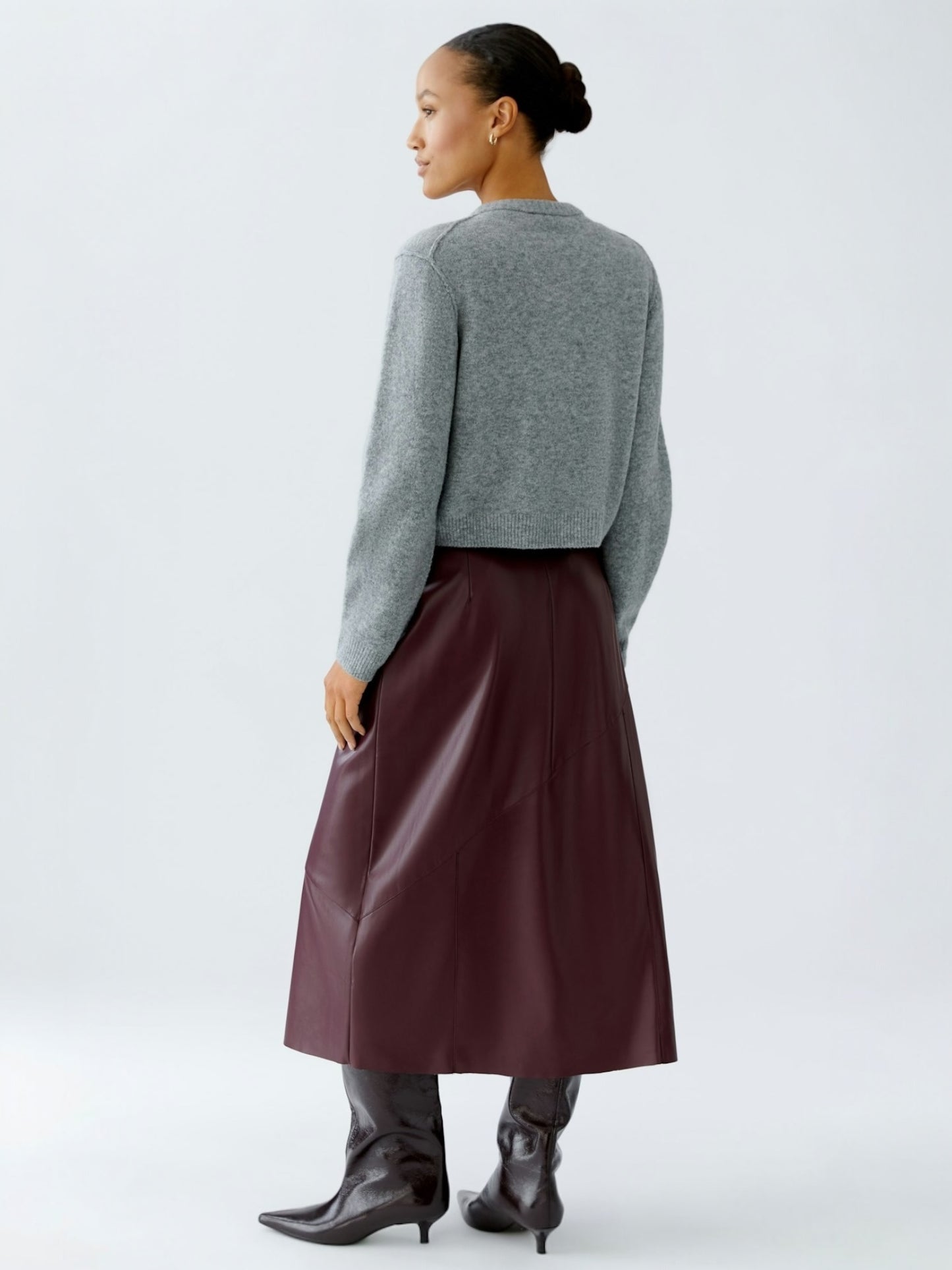 Oui - gilet ILAYA grijs met knopen