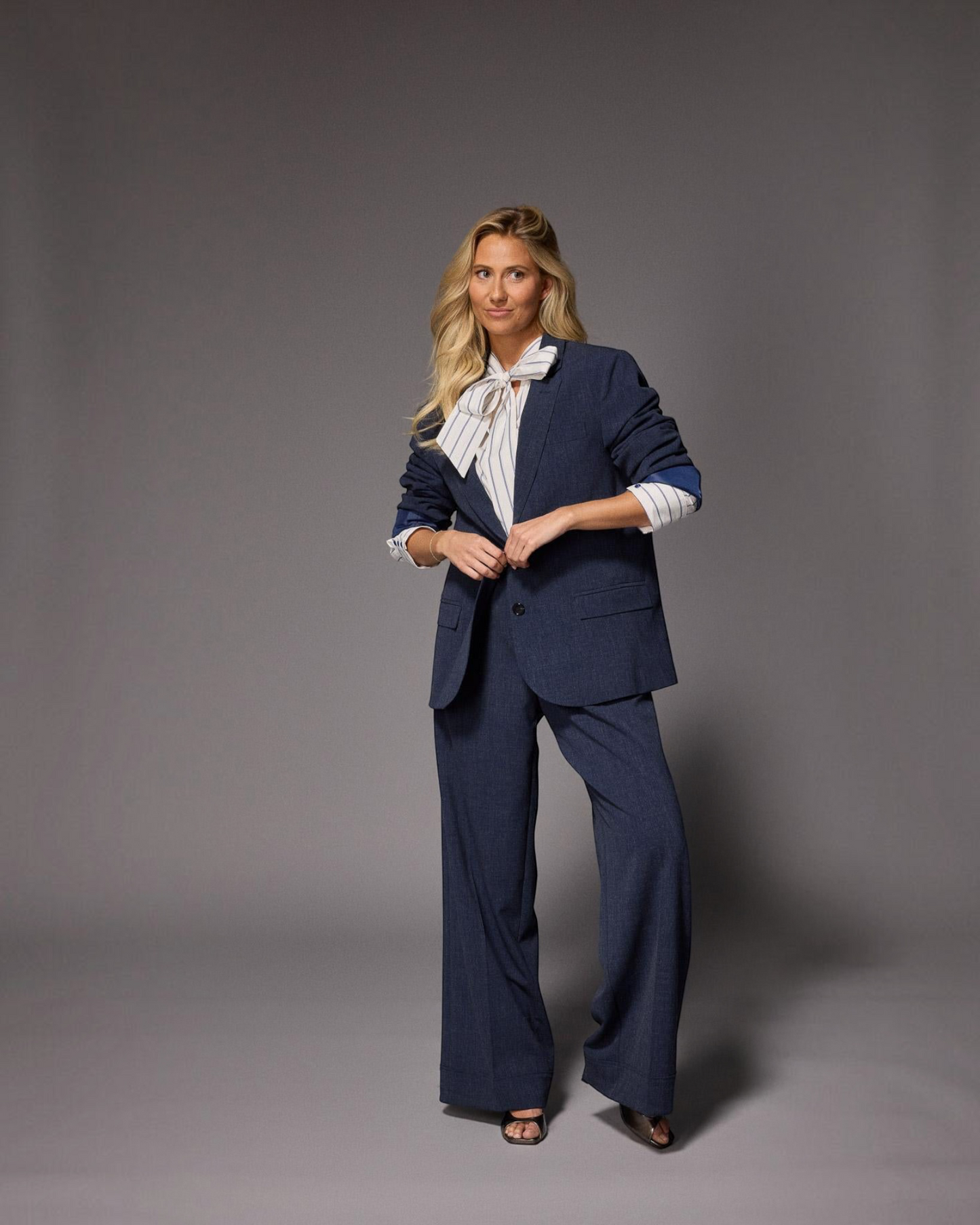 Lalotti Iowa oversized blazer navy – dames blazer