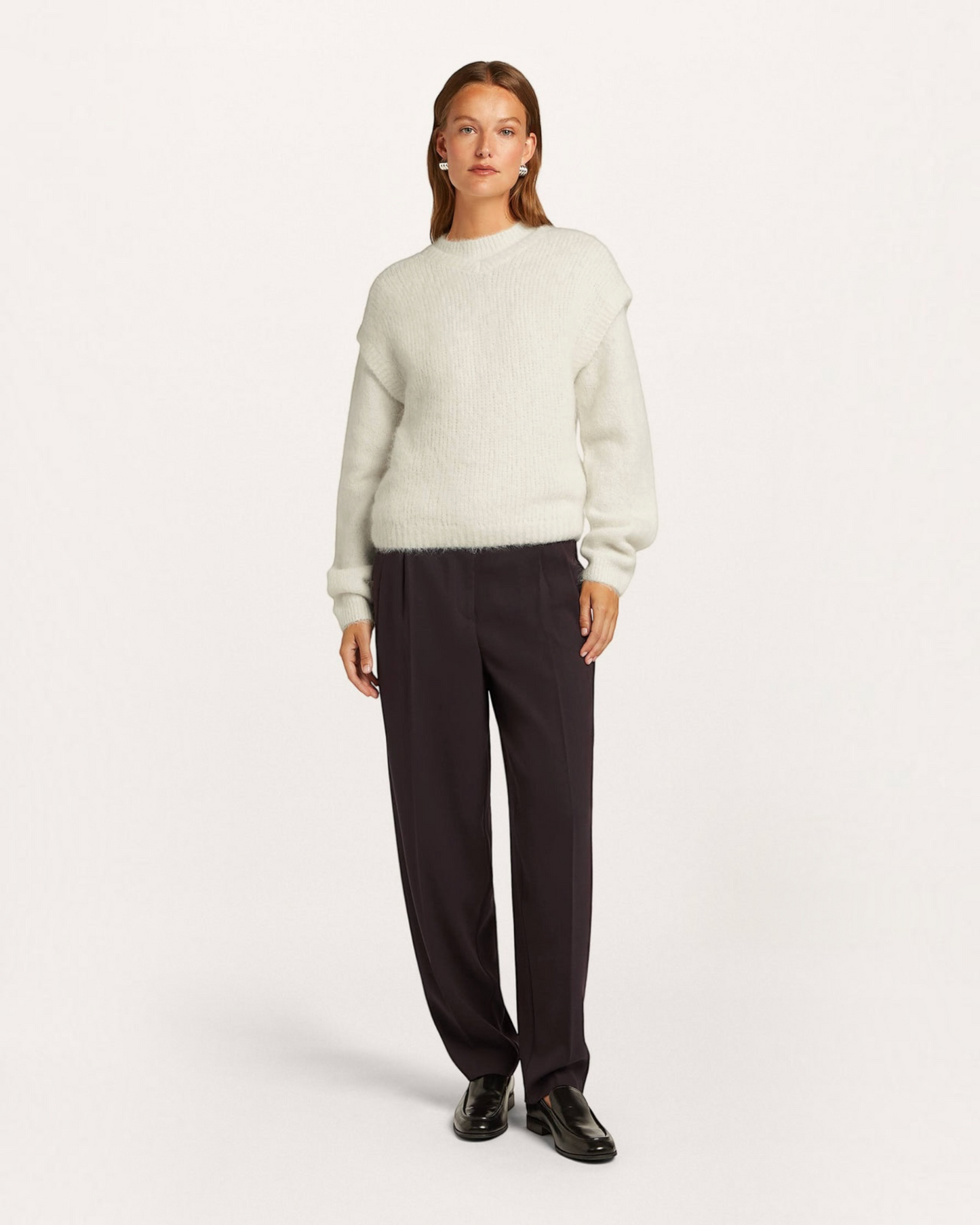 Beaumont Sacha Pants Plum – elegante damesbroek met plooien