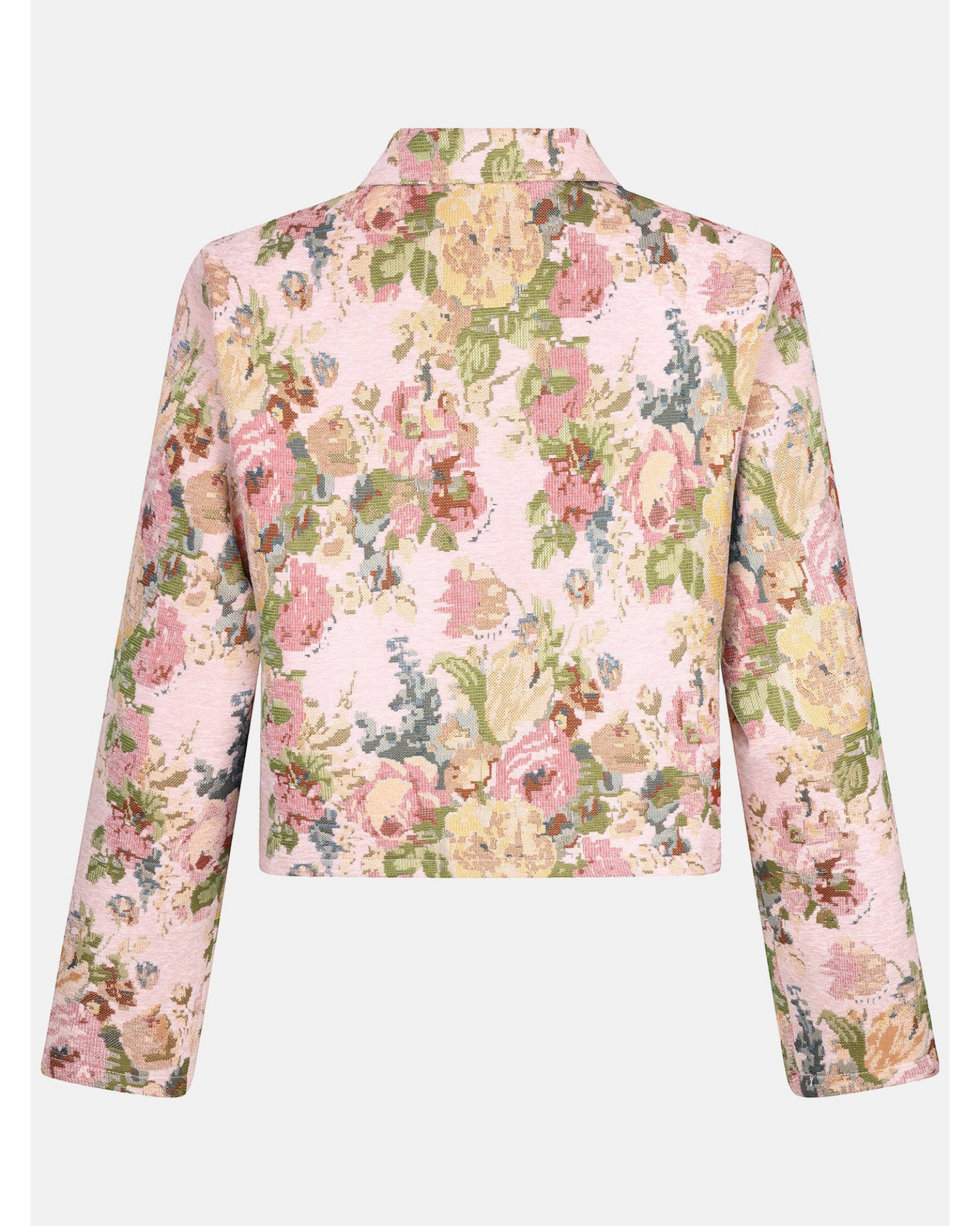 Ydence Jacket Calisto Pink – roze jacquard jasje met bloemenprint