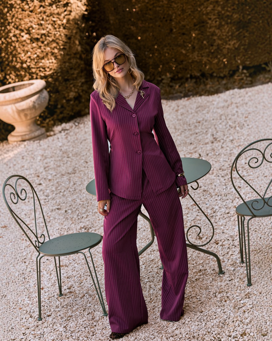 Ydence Blazer Rebecca Plum – pinstripe damesblazer