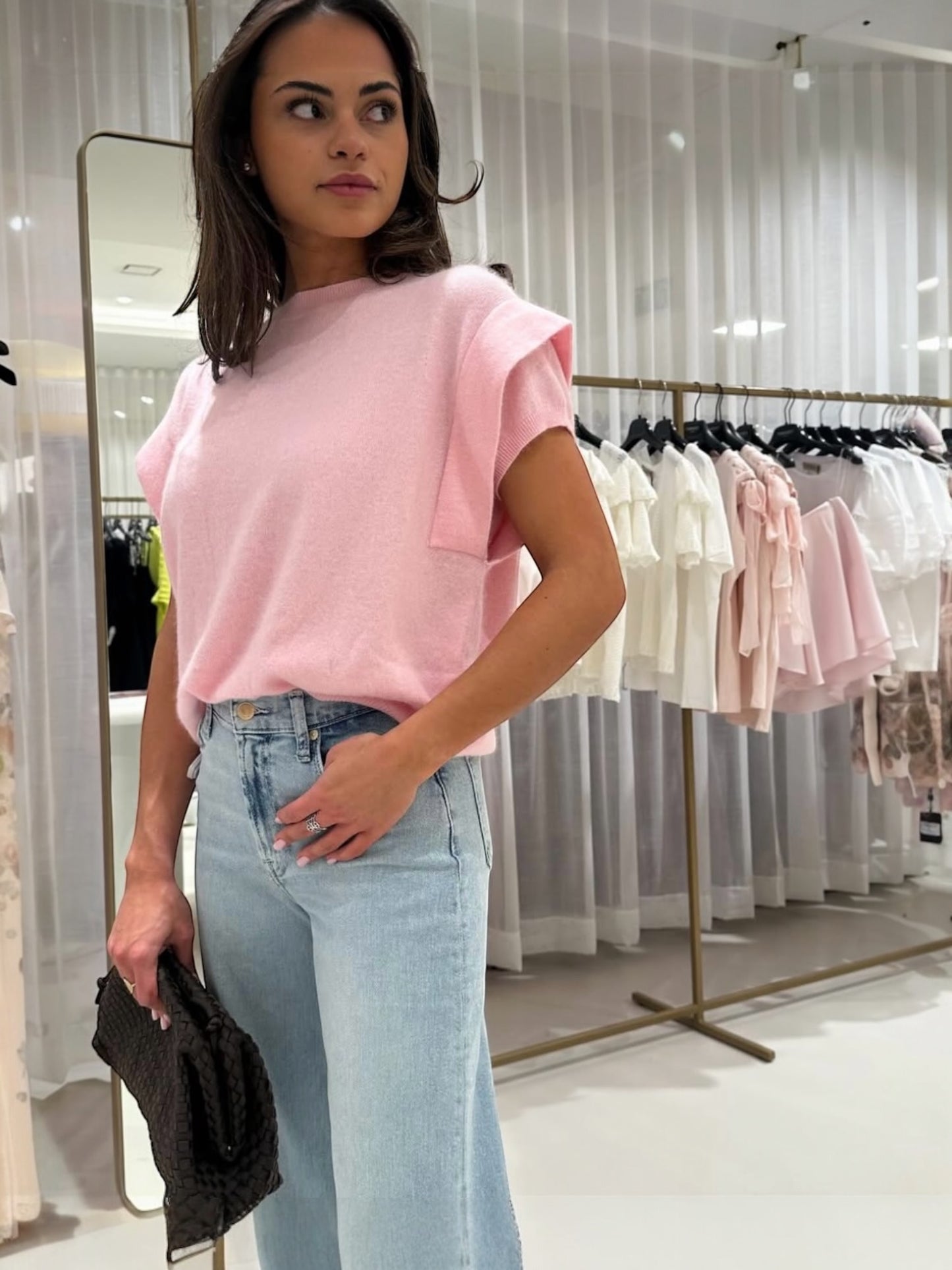 Lalotti - MIRA pull met schouderdétail - pink