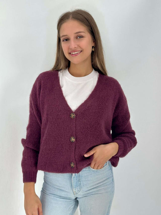 Gilet KATE met knopen - Nightshade - Bonita Avenue