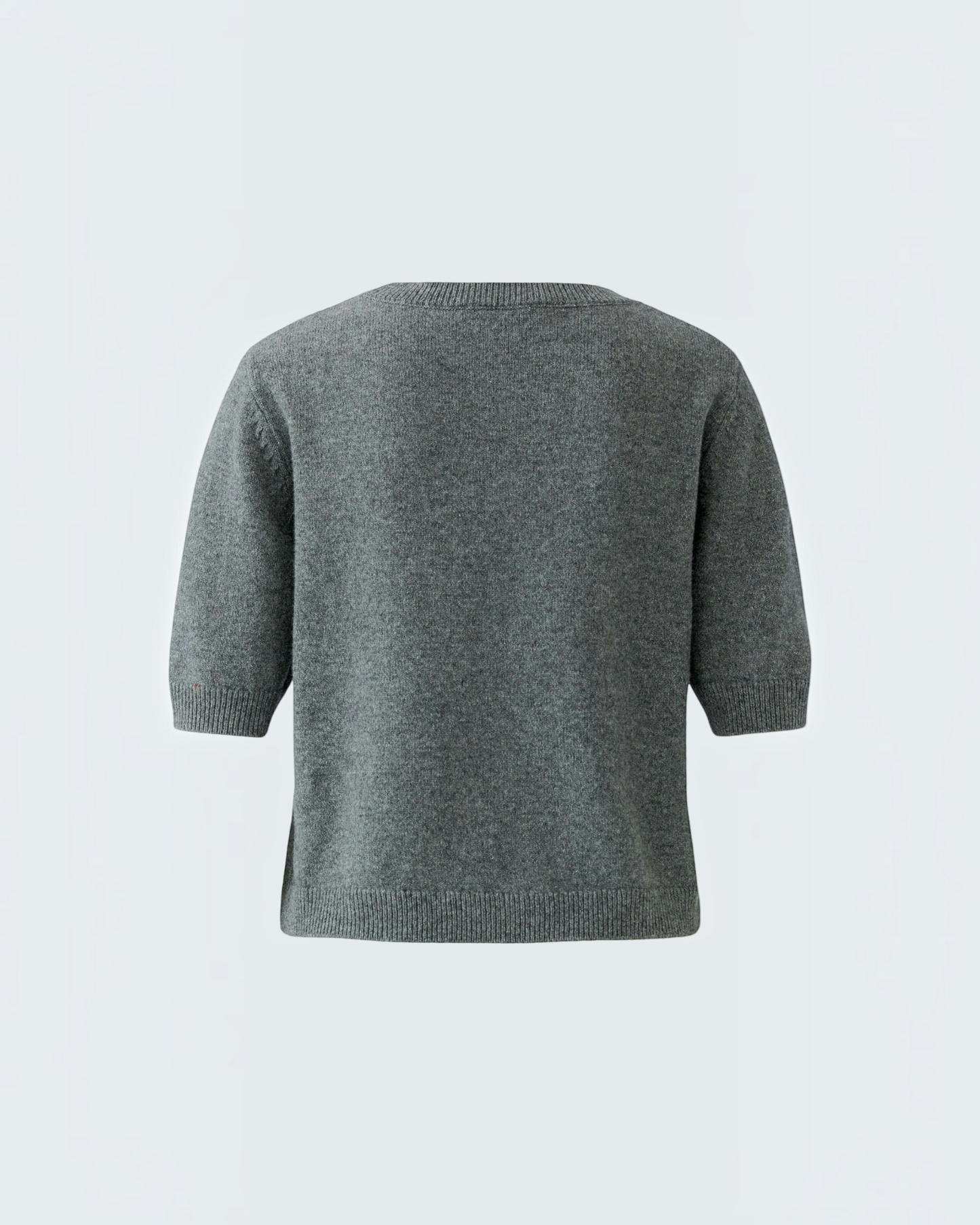 Oui dames trui grijs met denim zakken