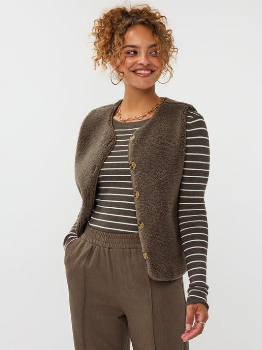 Ydence - gilet PUCK | kleur MUD
