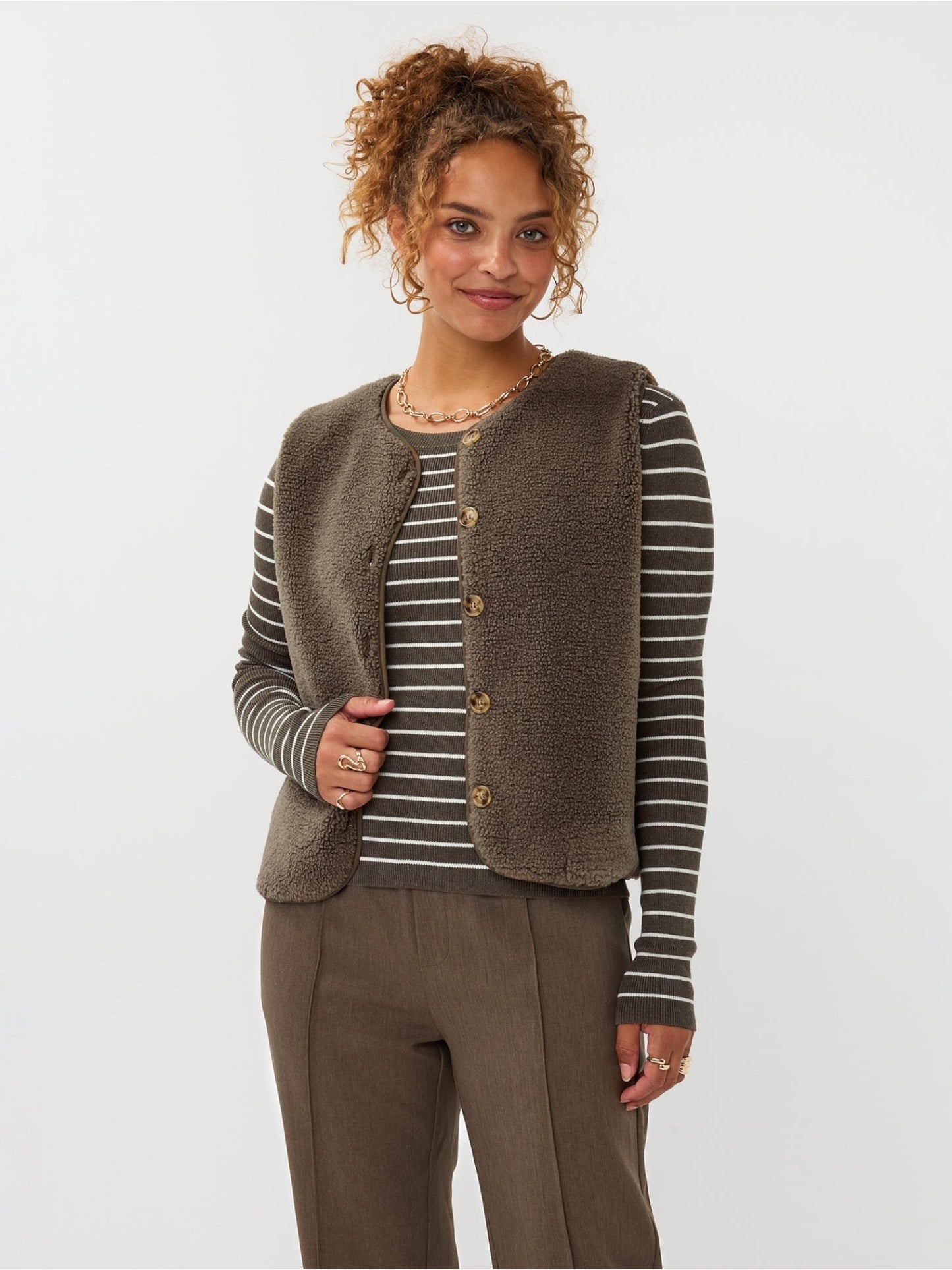 Ydence - gilet PUCK | kleur MUD
