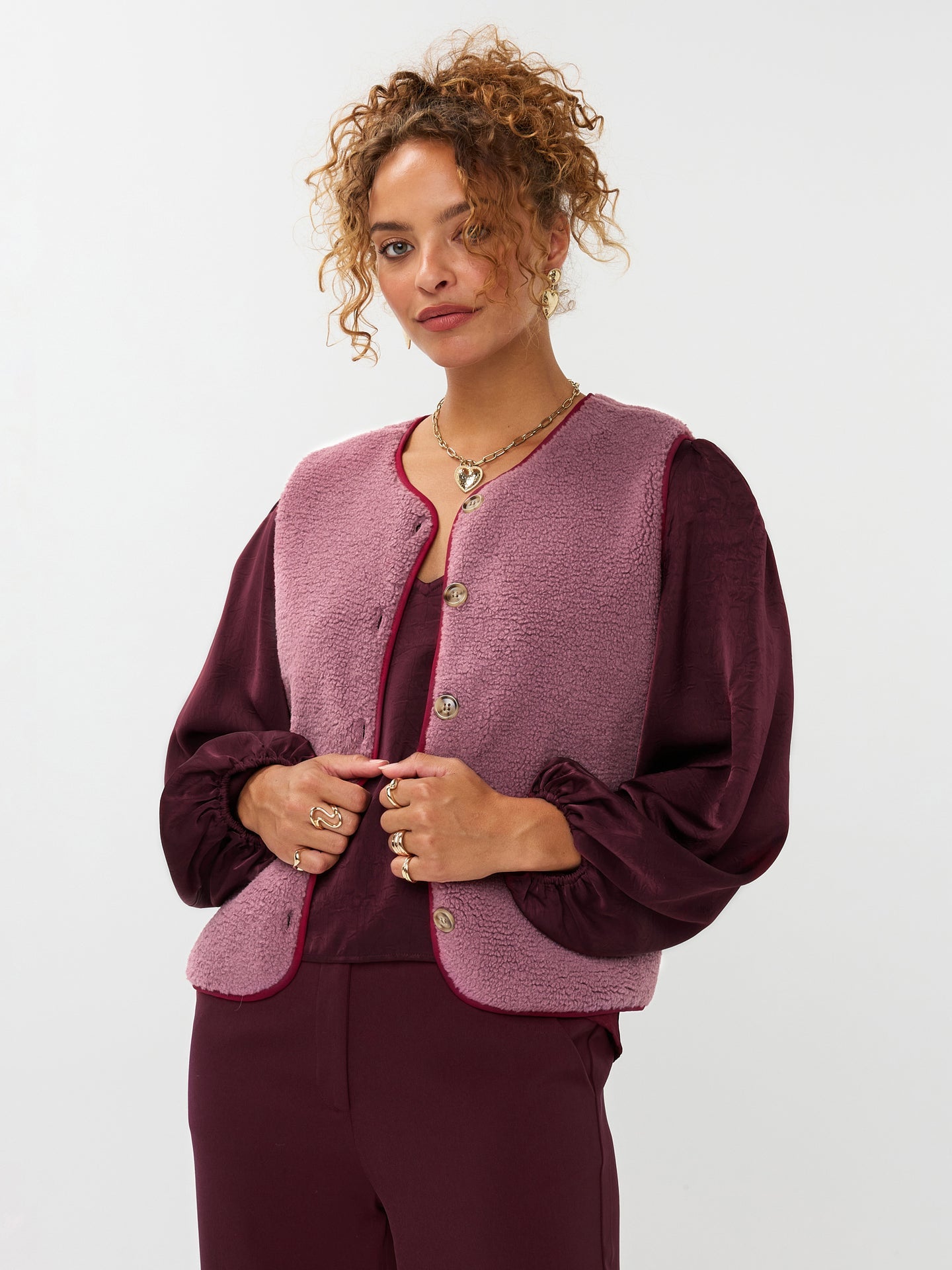 Ydence - gilet PUCK | kleur MAUVE