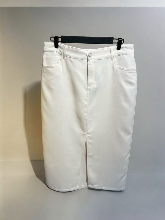 Ecru rok JULIA met split-Tout Simplement