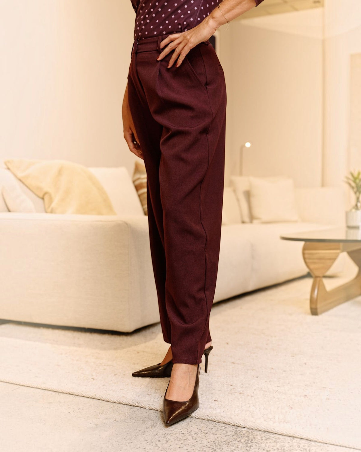 Dames Ballonbroek blythe aubergine Ydence
