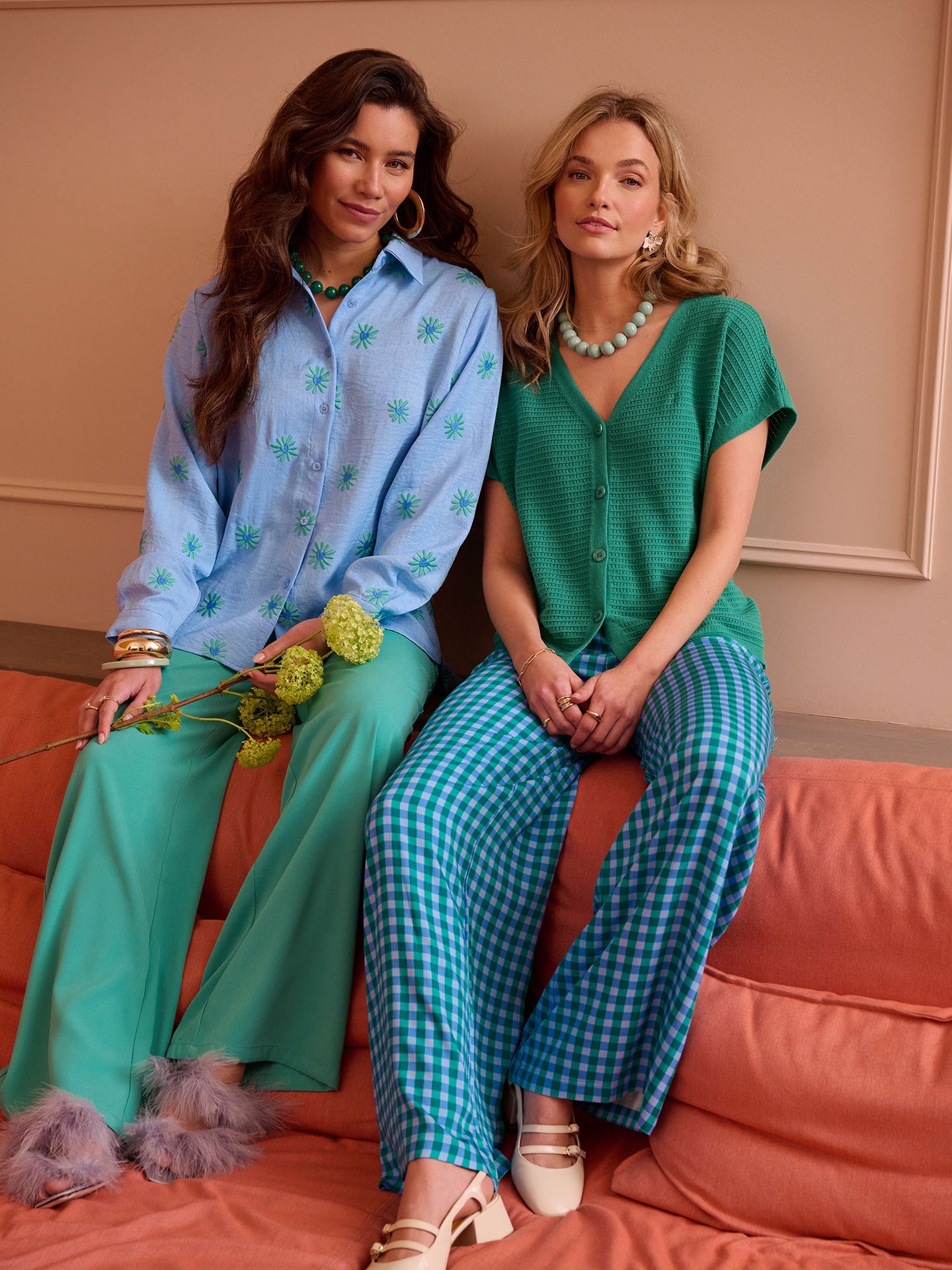 Ydence - gilet/pull ELIN groen