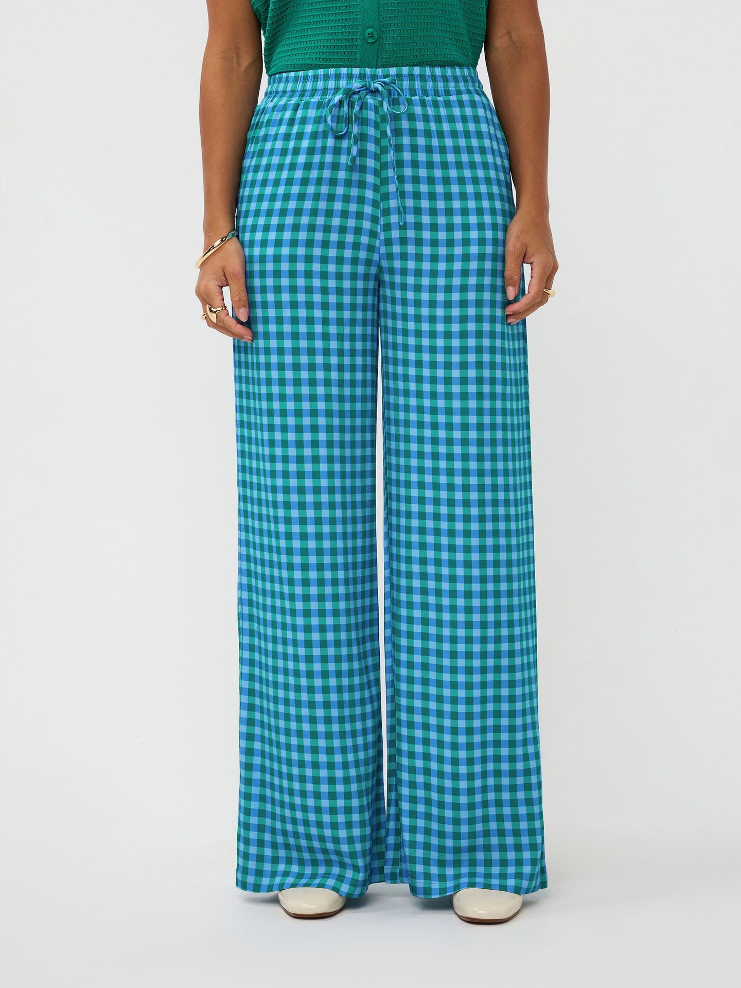 Ydence - broek KATE groen/blauw