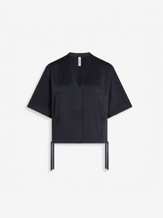 Beaumont - CIRO blauwe vest satijn