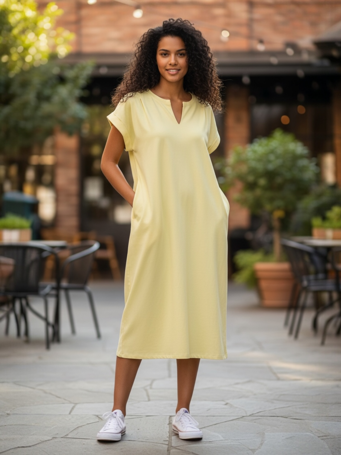 Lalotti - jurk LEO geel